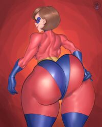 1girls 2022 2d afrometalmizu ass ass_grab back_view backboob big_ass big_breasts breasts brown_hair bubble_ass bubble_butt butt dat_ass disney elastigirl eye_contact fat_ass female_focus female_only grabbing_own_ass helen_parr huge_ass large_ass looking_at_viewer looking_back mask mature_female milf pixar short_hair skin_tight skindentation smooth_skin the_incredibles thick_thighs thunder_thighs tight_clothing