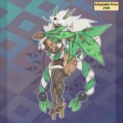 adoptable anthro big_breasts breasts female maniacpaint pokemon shiftry solo tagme