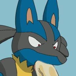 . 1boy animated blowjob deep_blowjob deepthroat fellatio furry gay horny looking_down lucario male mp4 oral oral_sex pokemon pokemon_(species) pokephilia red_eyes solo_focus sound spanky15 throat_noise tongue_out video