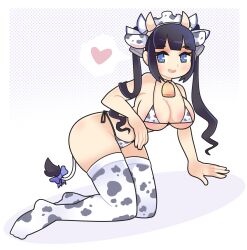 big_breasts breasts cow_print female oni_punch tagme