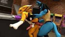 . 2boys 3d anal anal_penetration anal_sex animated arcade_machine bandai_namco billynr crossover digimon digimon_(species) dominant_male femboy furry furry_only gay interspecies knot legs_up loop lucario male/male male_lucario male_penetrated male_penetrating moaning muscular_male nintendo pokemon pokemon_(species) renamon rough_sex sound sound_effects submissive_male tagme twink video yaoi