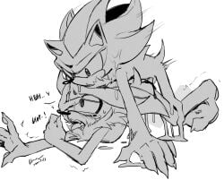 anal anal_sex anthro furry gay gay_sex mephiles_the_dark penetration penis rape silver_the_hedgehog sonic_(series) struggling trying_to_escape yaoi