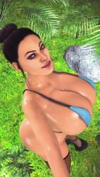 1girls 3d 3d_(artwork) alternate_breast_size big_ass big_breasts big_butt bimbo bimbofication brazilian brunette curvy dark-skinned_female dark_nipples dark_skin dbd dead_by_daylight fake_breasts female female_only hard_nipples horny horny_female huge_breasts jane_romero latina latina_milf micro_bikini milf oiled oiled_body oiled_skin pink_lipstick shiny shiny_skin shoes silicone silicone_implants solo solo_female source_filmmaker stockings tagme thick_thighs venom_rhys wide_hips