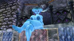 1girls big_breasts blue_body completely_nude completely_nude_female female female_only female_zora naked naked_female nintendo nude nude_female ocarina_of_time princess_ruto solo solo_female the_legend_of_zelda thick_thighs whoram zora