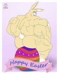 abs biceps big_ass easter furry gay happy_easter male male_focus male_only muscle muscles muscular muscular_arms muscular_ass muscular_back muscular_legs muscular_male muscular_thighs nipples pecs rabbit regnar solo veins