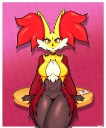 big_breasts breasts delphox female furry mahoxy mahoxy_(artist) pokémon_(species) pokemon tagme thick_thighs