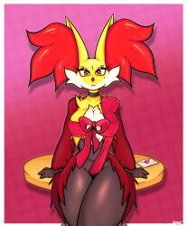 big_breasts breasts delphox female furry mahoxy mahoxy_(artist) pokémon_(species) pokemon tagme thick_thighs