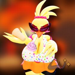 3d big_breasts breasts female five_nights_at_freddy's luiske476 solo tagme toy_chica_(fnaf)