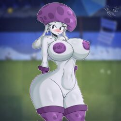 1girls big_breasts female fungy nipples nude nude_female plant plant_girl plants_vs_zombies scaredy-shroom_(pvz) shroom_girl thick_thighs thighs tr_yithaz vagina voluptuous