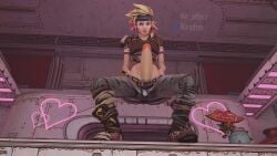 3d big_penis blender blender_(software) blonde_futa blonde_hair blue_eyes borderlands borderlands_3 circumcised clothed clothed_futa dick dickgirl futa_only futanari huge_cock hyper_penis intersex kr_sfm looking_at_viewer showing_penis tiny_tina