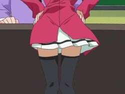 1girls animated anime_screencap ass audible_speech big_breasts bokusatsu_tenshi_dokuro-chan breasts busty classroom close-up closed_eyes english_audio female female_only green_eyes hair_ribbon halo hands_on_own_hips index_finger_raised large_breasts legs looking_at_viewer mitsukai_dokuro modeling multiple_views open_mouth pose posing purple_hair ribbon school_uniform sensual sexy skirt smile sound tagme talking thighs turnaround twintails video voluptuous