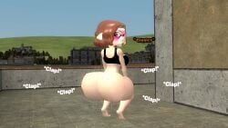 3d ass_clapping big_ass big_ass_(female) big_ass_cheeks big_booty big_butt big_butt_(female) big_butt_cheeks blush blushing_at_viewer blushing_female bottomless bottomless_female bubble_ass1girls bubble_ass_(female) bubble_butt bubble_butt_(female) freckles_on_ass garry's_mod giggle giggling gmod inkling_girl josy_the_inkling kaibernation looking_at_viewer oc original_character splatoon twerking