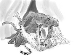 2010 bagheera_(artist) breasts cheetah closed_eyes feline female furry male missionary_position monochrome nude on_back penetration pussy sex sketch spread_legs spreading straight vaginal_penetration