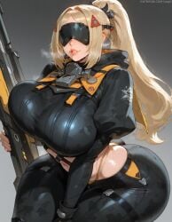 1girls ai_generated all_fours ass ass_focus back bangs big_breasts black_blindfold black_gloves black_pants blindfold blonde_hair blush bodysuit bouncing_breasts breasts camouflage clothing covered_eyes cropped_jacket curvaceous curvy curvy_figure earrings eyewear female female_only fingerless_gloves from_behind gloves hair_ornament heavy_breathing hoyoverse huge_ass jacket jewelry lamp large_ass large_breasts legwear light-skinned_female light_skin long_hair long_sleeves looking_back mature_female midriff mihoyo naughty_face open_mouth panties pants pantsu pantyhose parted_bangs patreon pillow ponytail sidelocks sitting skin_tight smile sogo solo sweat thick_thighs thigh_gap thighs thong tight_clothing tight_pants trigger trigger_(zenless_zone_zero) underwear voluptuous voluptuous_female wide_hips yellow_panties zenless_zone_zero zzz