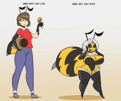 bee big_breasts buttsaw growth hacssaw hormone_replacement_therapy medium_breasts species_change species_swap species_transformation transformation transformation_sequence