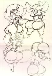 anthro ass big_ass bubble_ass bubble_butt fur murid rodent sketch sue_stacy tmgthejust twitter_username
