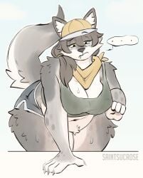 big_breasts breasts cleavage female furry huge_breasts saintsucrose tagme thick_thighs wide_hips