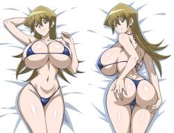1girls alexis_rhodes alluring ass big_breasts bikini brown_eyes brown_hair cleavage dakimakura dakimakura_(medium) female pin_up sideboob under_boob yu-gi-oh! yxyyxy