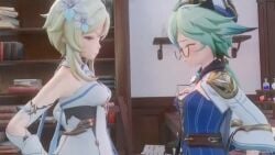 3d animated begging_for_sex big_penis blowjob cgi climax cute desk embarrassed female femdom forced futa_on_female genshin_impact intoxicated lumine_(genshin_impact) pinksama romantic shocked spread_pussy sucrose_(genshin_impact) tagme video