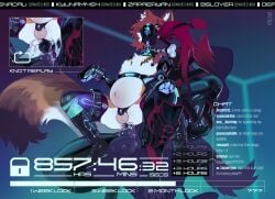 anal anal_sex anthro anthro_on_anthro anthro_penetrated anthro_penetrating anthro_penetrating_anthro balls bassenji bdsm_gear bdsm_outfit belly big_balls bodily_fluids bone_gag canid canine canis chastity_cage chastity_device closed_eyes cum cum_inside duo gag gagged genital_fluids genitals hi_res inflation inflation knot knotted_penis livestream male male/male male_penetrated male_penetrating male_penetrating_anthro male_penetrating_male mammal mitts muzzle_(object) muzzled nipples penetration penile penile_penetration penis penis_in_ass sex sitting submissive submissive_anthro submissive_male tongue tongue_out wolf