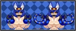 abdomen big_breasts big_lips boo_(sonic) boom_boo_(sonic) breasts cat_girl exkrill female freaky lipples mind_control muscle_girl muscles pixel_art possessed possession sprite tongue
