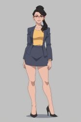ai_generated black_hair glasses green_eyes heels medium_breasts my_adventures_with_superman stable_diffusion suit tagme vicki_vale vicki_vale_(my_adventures_with_superman)