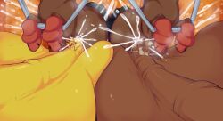 2025 absurd_res animal_genitalia animal_penis big_penis bodily_fluids brown_body brown_fur cum cum_inside digital_media_(artwork) eevee equid equine equine_genitalia equine_penis erection female female_penetrated feral fur generation_1_pokemon generation_7_pokemon genital_fluids genitals group group_sex hi_res huge_cock hyper hyper_abdominal_bulge hyper_genitalia hyper_inflation hyper_penis inflation inflation large_insertion male male/female male_penetrating male_penetrating_female mammal mudsdale nintendo open_mouth penetration penile penile_penetration penis pikachu pittory pokemon pokemon_(species) ridiculous_fit rodent sex size_difference stomach_bulge tail yellow_body yellow_fur