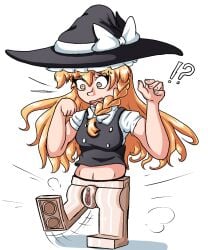 breasts censored clitoris female lego lewd_pikmin marisa_kirisame more_at_source mosaic_censoring no_artist_signature no_source post_transformation pussy touhou transformation unusual_anatomy what