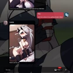 1girls ai_generated anthro blush breasts breasts_out female female_focus female_only furry furry_ears furry_female furry_only furry_tail hellhound helluva_boss large_breasts long_hair looking_pleasured loona_(helluva_boss) medium_breasts milk milking milking_machine naked naked_female nipples nude nude_female pale-skinned_female pale_skin white_hair wolf wolf_girl