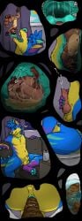 absurd_res after_vore anthro anus ass balls bathroom biped bodily_fluids bone bones_in_feces canid canine canis comic death digestion digital_media_(artwork) disposal duo extreme_size_difference fatal_vore feces feet fur genital_fluids genitals hair hi_res macro male male/male mammal micro nipples nude open_mouth oral_vore penile penis scat size_difference skull tail toilet toilet_pov toilet_use vore wrendeer