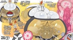 cinderace huge_ass hyper pokemon pokemon_(species) raboot scorbunny tagme voluptuous wilsonbunnycake