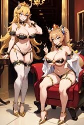 ai_generated bowsette esofeger high_heels huge_breasts