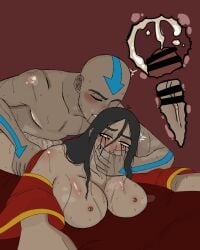 1boy 1girls 2d aang ambiguous_consent avatar_the_last_airbender azula azulaang big_breasts blush boobs_out breast_press breasts closed_eye covering_mouth creampie cum cum_in_pussy cum_inside drool drool_on_face drooling eyes_rolling_back female happy_sex heart-shaped_pupils internal_cumshot internal_view makeup makeup_running male mutty nickelodeon nightgown penetration penis pinned_down prone_bone robe saliva stealth_sex sweating sweaty_ass sweaty_body sweaty_breasts tears waist waist_grab