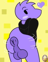 anus ass ass_shake balls daryl_(cringebird) gooeysin heart heart_symbol hoodie hoodie_only looking_back monobutt nonbinary peeps presenting_hindquarters tagme teasing