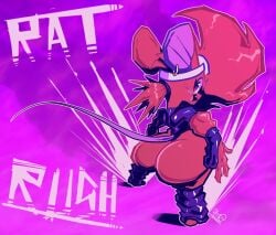anthro back big_ass bubble_ass bubble_butt detailed_background leotard murid rodent solo_anthro sue_stacy thong_leotard tmgthejust