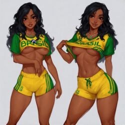 ai_generated brazil clothing_lift dark-skinned_female dark_skin solo