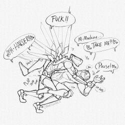 angel chewedwires cuntboy gabriel_(ultrakill) intersex nonbinary pussy robot trans_man ultrakill v1_(ultrakill) vaginal_penetration