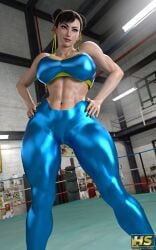 1girls 3d ass big_ass big_breasts breasts capcom chun-li female female_only hagiwara_studio mature_female milf muscular muscular_female solo straight_hair street_fighter street_fighter_6 tagme thick_thighs