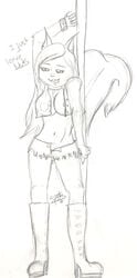 anthro female nipples pole rodent skimpy spooks squirrel