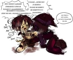 2males azure_(forsaken) begging_for_mercy begging_to_stop black_skin bleeding_from_pussy bruise bruised crying crying_with_eyes_open cuntboy cuntboy/male dacryphilia forsaken forsaken_(roblox) intersex male/cuntboy painful_insertion painful_penetration painful_sex painful_vaginal purple_eyes rape raped screaming screaming_in_agony screaming_in_pain tentacle tentacle_monster tentacle_on_male tentacle_penetration tentacle_rape tentacle_sex two_time_(forsaken) witch_hat yellow_skin