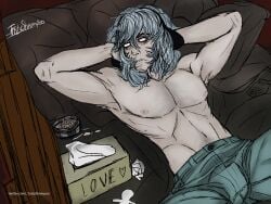 armpits bed begging_for_help big_bulge blue_hair breeding_slave bulge bulge_under_clothes cat_ears chest cigarette clothing coquette cottagecore cum ear_warmers freaky gay hairy_abs hairy_chest hairy_cock happy_trail headphones horny horny_male jeans lana_del_rey laying_on_bed male mean_face medium_hair missionary_position nipples nyon(ranfren) petplay pillow pits power_bottom preppy randals_friends ranfren ribcage ribs shaggy_hair shirtless shirtless_male slave smelly_cock submissive submissive_male surreal sweaty_ass sweaty_balls tissue tissue_box weed weirdcore whiskers whore_eyes