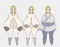 1girls aged_up belly big_belly big_breasts blonde_hair bookman_v breasts female huge_breasts massive_breasts mature_female milf naruto naruto_(series) outie_navel pregnant sagging_breasts sequence solo super_belly super_breasts tsunade