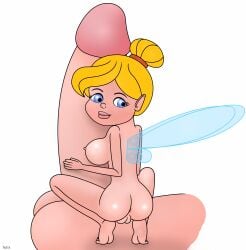1boy 1girls extreme_size_difference female giant helix larger_male macro male male/female micro micro_on_macro micro_on_penis minigirl minigirl_on_penis size_difference smaller_female tagme tinker_bell
