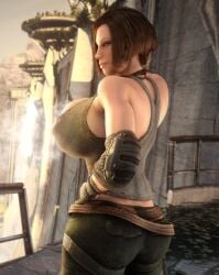 1girls 3d 3d_(artwork) alternate_ass_size alternate_breast_size ass back back_view backboob big_ass big_breasts big_hips breasts breasts_bigger_than_head brown_eyes brown_eyes_female brown_hair brown_hair_female bulletstorm cleavage clothed clothed_female electronic_arts enormous_breasts female female_only fingerless_gloves gigantic_breasts gloves hi_res high_resolution highres hips hourglass_figure huge_breasts human human_female human_only large_ass large_breasts large_hips massive_breasts pants people_can_fly sideboob slim_waist small_waist solo solo_female tank_top thin_waist top_heavy trishka_novak upper_body vaako wide_hips
