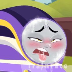 ahegao blush cum cum_in_mouth cum_on_face kana_(thomas_and_friends) thomas_and_friends thomas_and_friends_all_engines_go train young