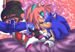 amy_rose anal_sex blackflash09 bodysuit breast_sucking breasts breasts_out neckline ripped_leggings ripped_suit rouge_the_bat_(cosplay) sonic_(series) sonic_the_hedgehog spandex_suit torn_bodysuit vaginal_penetration vaginal_sex wardrobe_malfunction