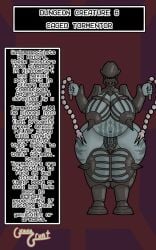 1futa 2d armor big_ass big_balls big_breasts big_penis_in_chastity bondage bondage_gear bondage_outfit cage caged caged_balls caged_breasts caged_cock character_profile character_sheet chastity chastity_cage chastity_device dickgirl futa_only futanari grey_skin guavagrunt helmet huge_ass huge_balls huge_breasts humanoid large_breasts masochism monster monster_girl nipple_spikes orgasm_denial original oversized_balls sadomasochism scar simple_background small_penis solo_futa standing text thick_thighs thighs weapon whip