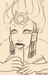 1boy 1girls african_mythology blindwildcat blowjob deity egyptian_mythology fellatio female goddess handjob hi-rez_studios male middle_eastern_mythology mythology oral oral_sex public_domain serqet_(smite) sketch smite