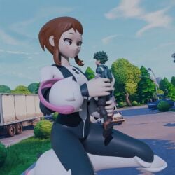 1boy1girl 1girl1boy animated big_breasts breast_expansion breasts clothing digestion female female_pred fortnite giantess izuku_midoriya large_breasts male_prey mini_giantess my_hero_academia ochako_uraraka small_breasts smaller_male taller_girl that1gurl28 thick_thighs thighs vore weight_gain