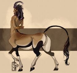 anal anal_sex antelope antelope_taur arms_tied balls black_body bound bovid bovid_taur brown_background brown_body buttplug buttplug_in_ass buttplug_insertion genitals hands_behind_back hooves humanoid_taur male male_penetrated mammal mammal_taur nude_male nude_taur object_in_ass penetration plug_(sex_toy) plug_insertion sex_toy sex_toy_in_ass sex_toy_insertion side_view simple_background smooshkin solo standing tan_background tan_body taur taur_penetrated